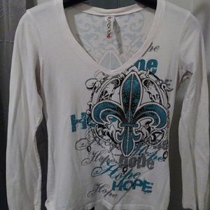 Long sleeve Fleur-De-Lis top